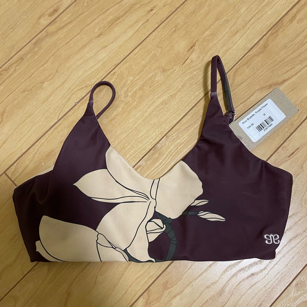 Rise Bralette Purple Flower